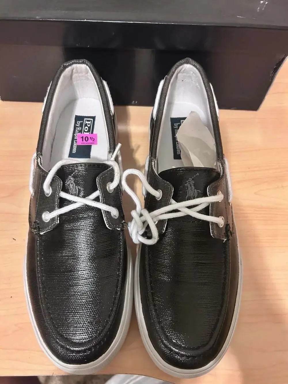 Polo Ralph Lauren Lander Coated Canvas Boat Shoes Size 10.5D